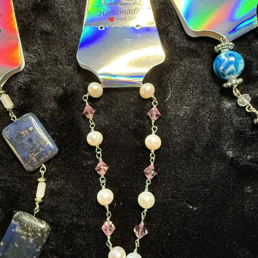 Pearl & Pink Crystal Necklace